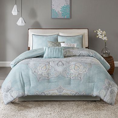 Madison Park Joanna 7-Piece Reversible Cotton Sateen Comforter Set