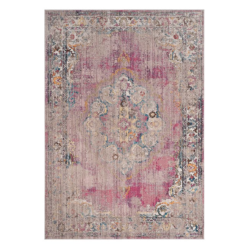 Safavieh Bristol Ashford Framed Floral Rug, Pink, 8X10 Ft