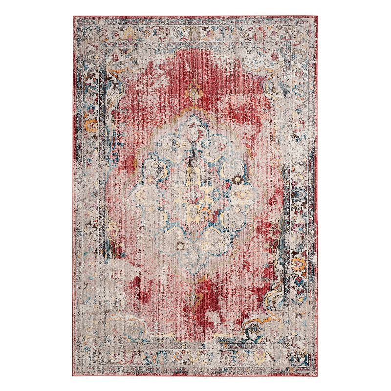 Safavieh Bristol Ashford Framed Floral Rug, Pink, 8X10 Ft