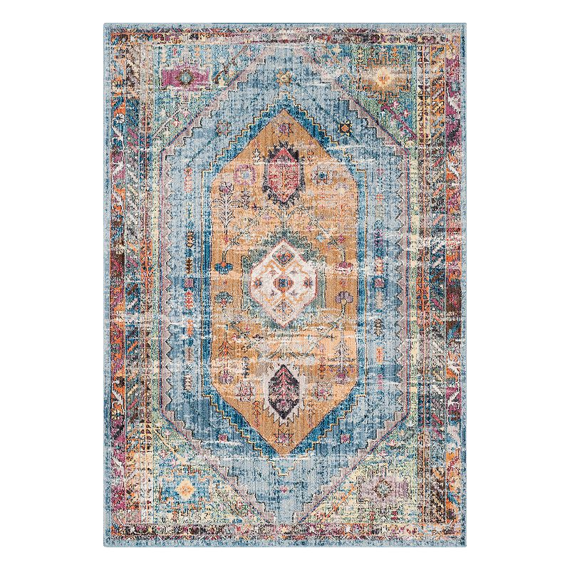 Safavieh Bristol Bryce Framed Floral Rug, Blue, 4X6 Ft