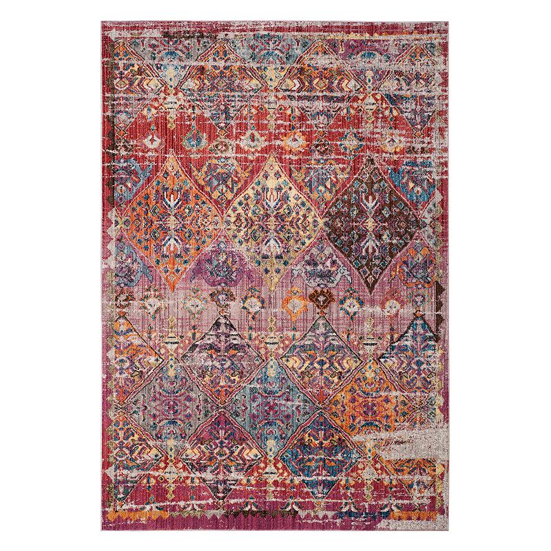 Safavieh Bristol Bailey Framed Medallion Rug, Pink, 8X10 Ft