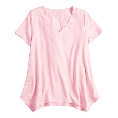 Women's Sonoma Goods For Life® Soft Touch Shark-Bite Hem Tee