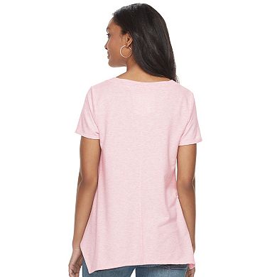 Women's Sonoma Goods For Life® Soft Touch Shark-Bite Hem Tee