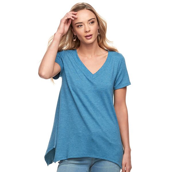 Women's Sonoma Goods For Life® Soft Touch Shark-Bite Hem Tee