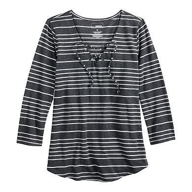 Women's Sonoma Goods For Life® Lace-Up Tee
