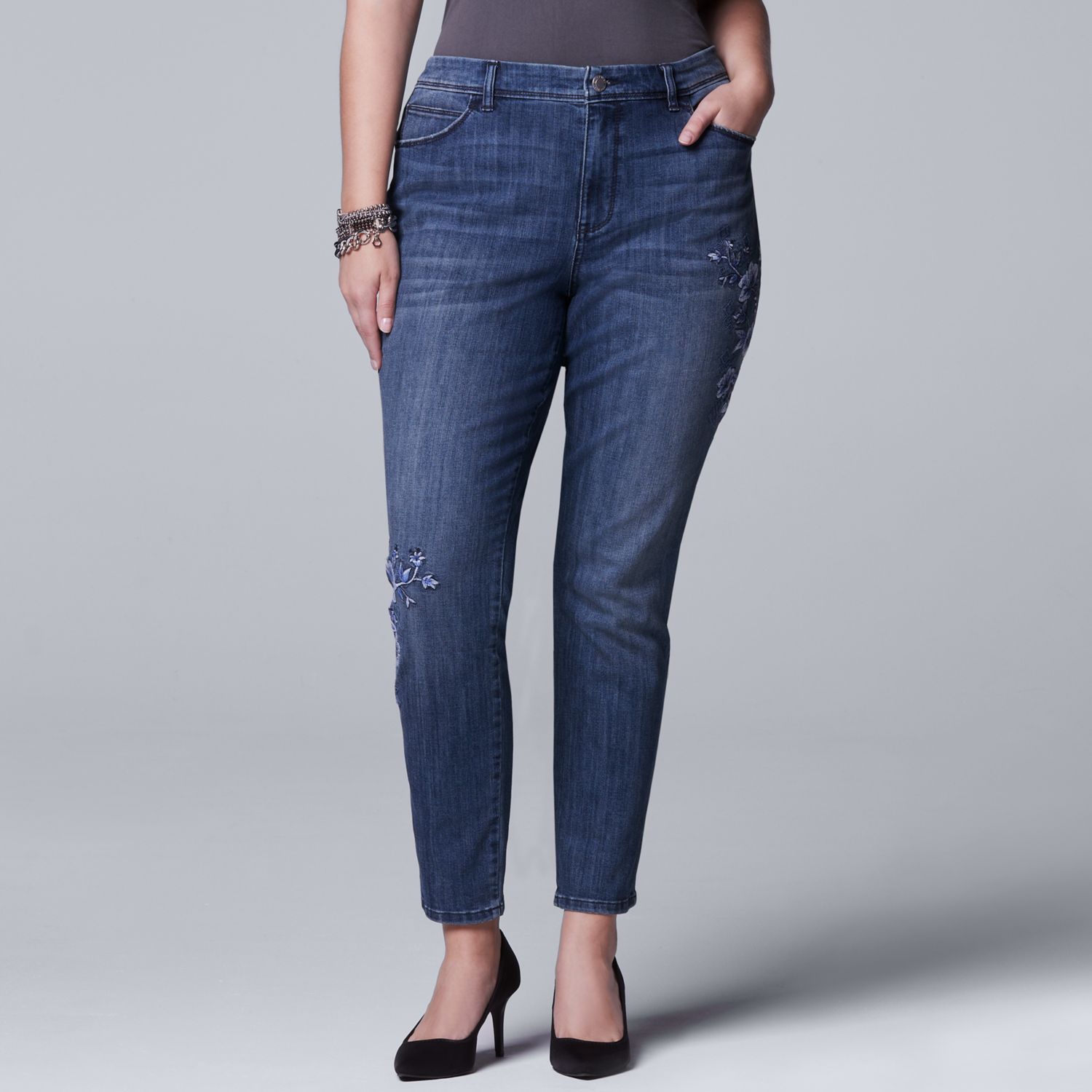 plus size simply vera vera wang skinny jeans