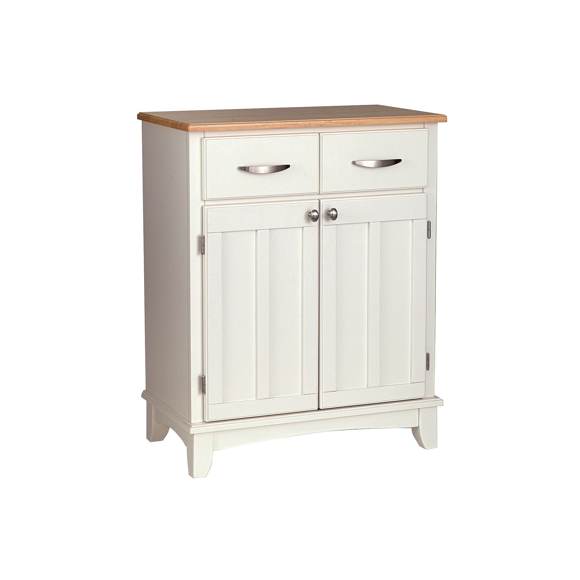 Small Buffet - Natural Wood Top, White