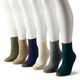 Women's GOLDTOE® 3-pack Bermuda Turn Cuff Socks