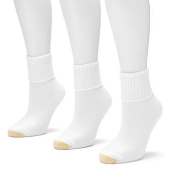 Women's GOLDTOE® 3-pack Bermuda Turn Cuff Socks