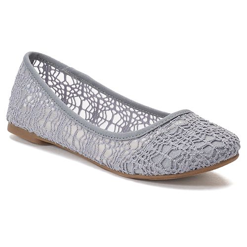 kohls womens black flats