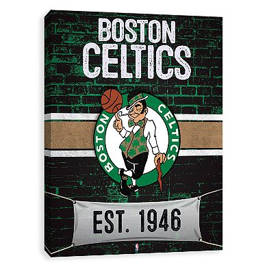 Boston Celtics Brickyard Canvas Wall Art