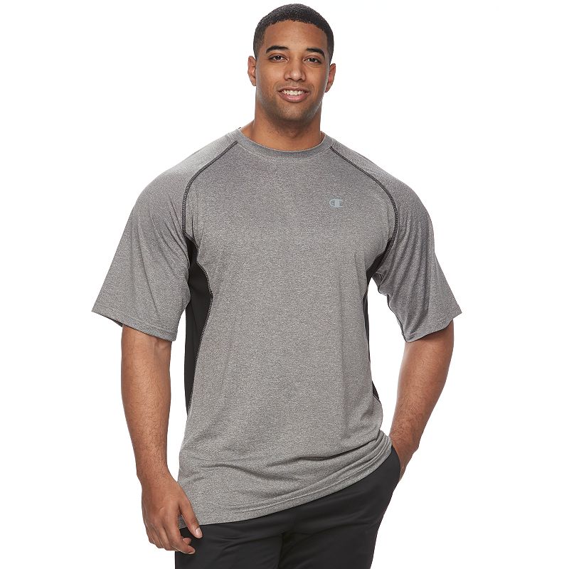 Big Tall Champion Double Dry Performance Tee, Men's, L Tall, Oxford | Long (US)