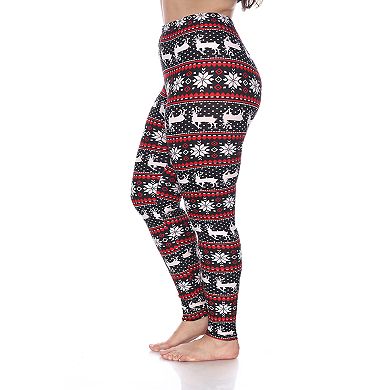 Plus Size White Mark Printed Leggings