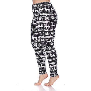 Plus Size White Mark Printed Leggings