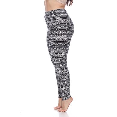 Plus Size White Mark Printed Leggings