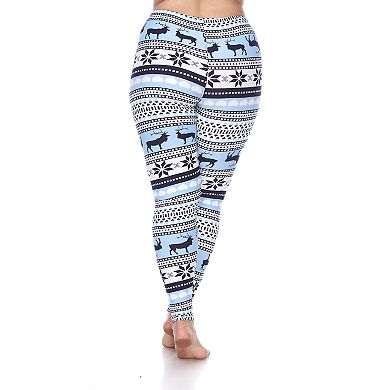 Plus Size White Mark Printed Leggings