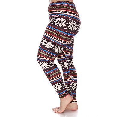 Plus Size White Mark Printed Leggings