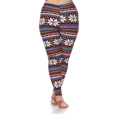 Plus Size White Mark Printed Leggings