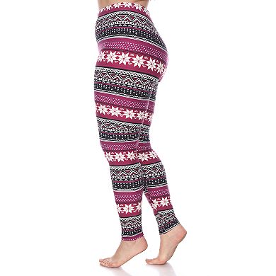 Plus Size White Mark Printed Leggings