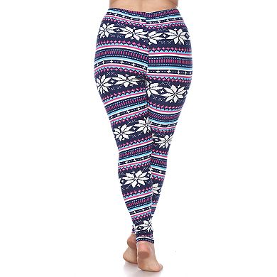 Plus Size White Mark Printed Leggings