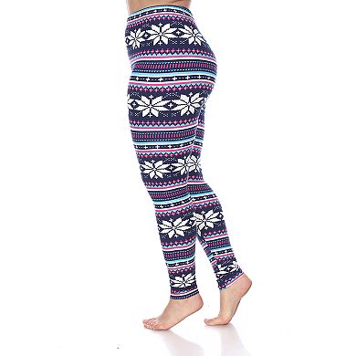 Plus Size White Mark Printed Leggings