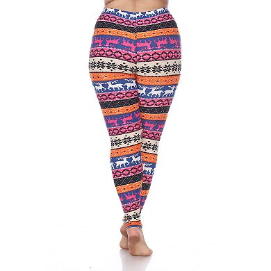 Plus Size White Mark Printed Leggings