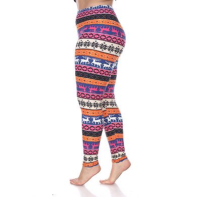 Plus Size White Mark Printed Leggings