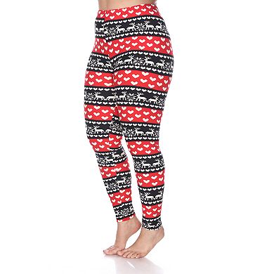 Plus Size White Mark Printed Leggings