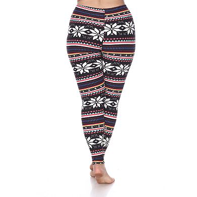Plus Size White Mark Printed Leggings