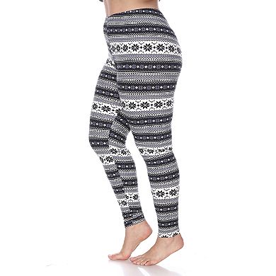 Plus Size White Mark Printed Leggings