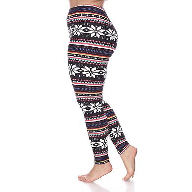 Plus Size White Mark Printed Leggings