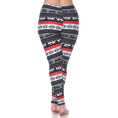 Plus Size White Mark Printed Leggings