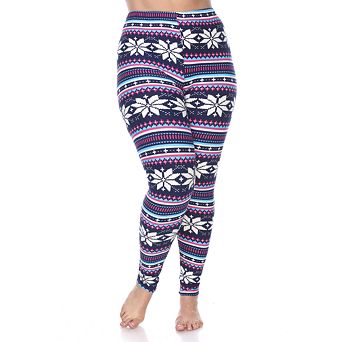Plus Size White Mark Printed Leggings