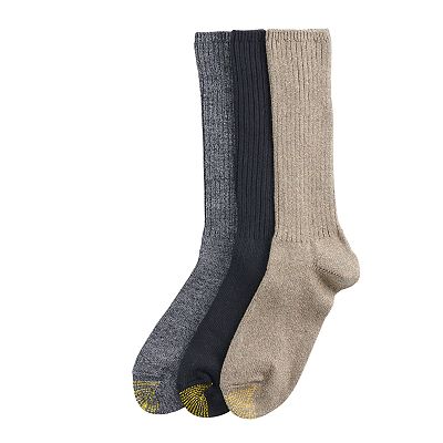 slim fit dress slacks Men's Mid Calf Fluffies Socks (Pack of 3) by Gold Toe main image 0