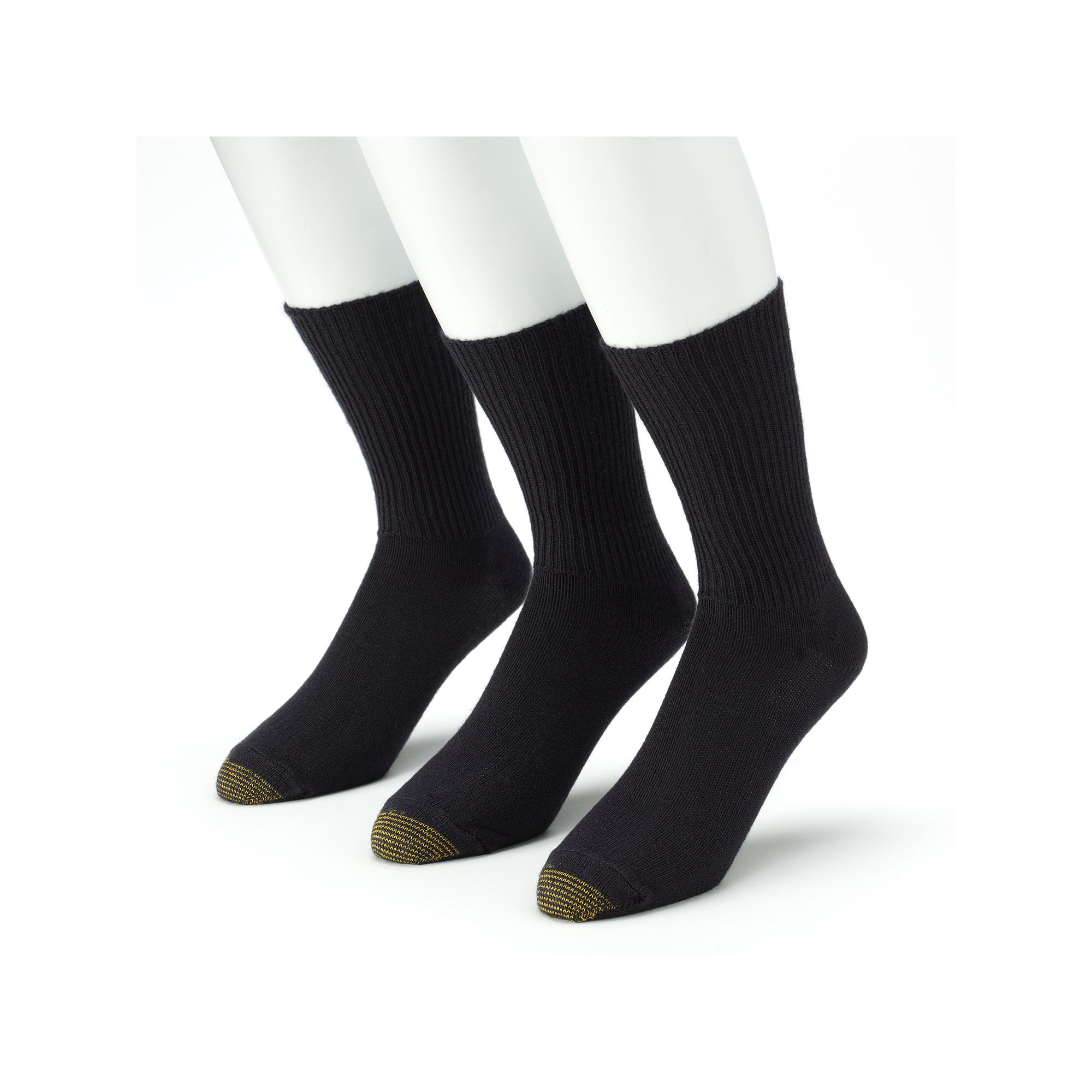 Mens GOLDTOE® 3-Pack Fluffies Crew Socks, Size: 6-12, Blue