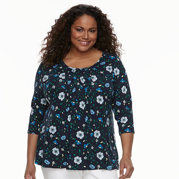 Plus Size Croft & Barrow® Peasant Top