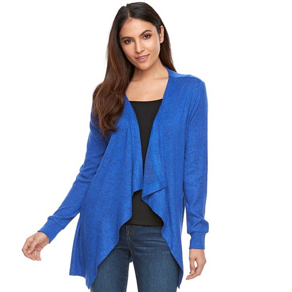 Women's Juicy Couture Mixed-Media Draped Cardigan