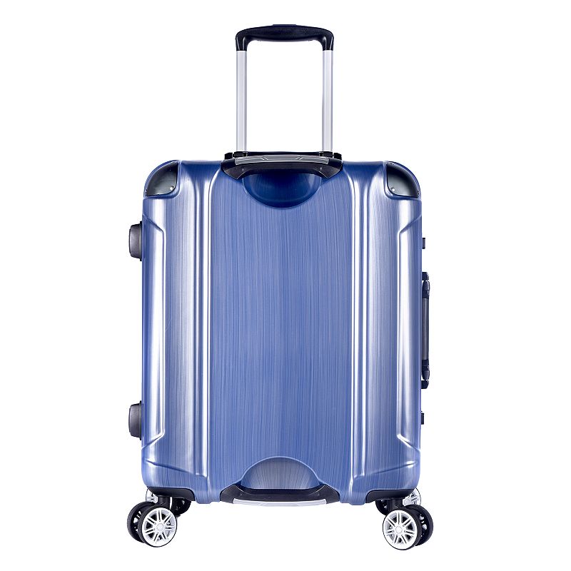 Travelers Club Luna 20-Inch Spinner Luggage, Blue, 2 Pc Set