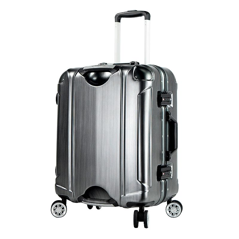 Travelers Club Luna 20-Inch Spinner Luggage, Black, 2 Pc Set