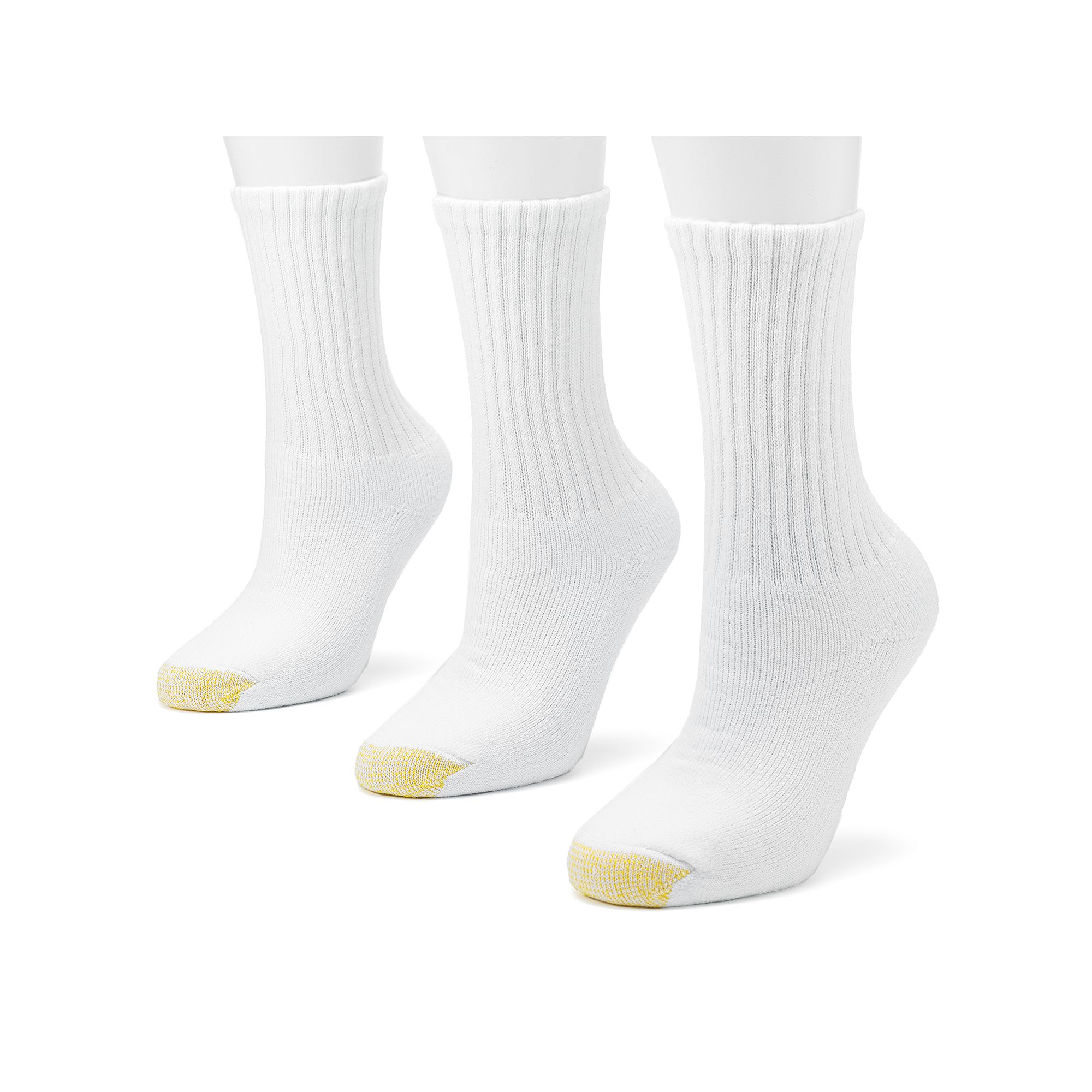 Womens GOLDTOE ® 3-pack Ultra Tec Crew Socks, Size: 9-11, White