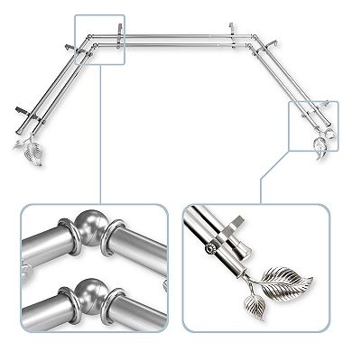 Rod Desyne Ivy Bay Window Double Curtain Rod