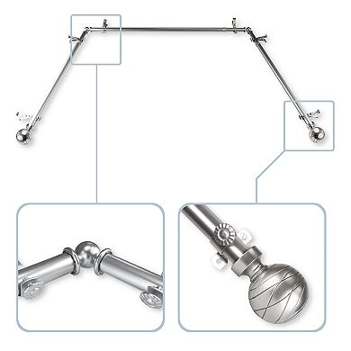 Rod Desyne Arman Bay Window Curtain Rod