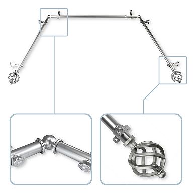 Rod Desyne Twist Bay Window Curtain Rod