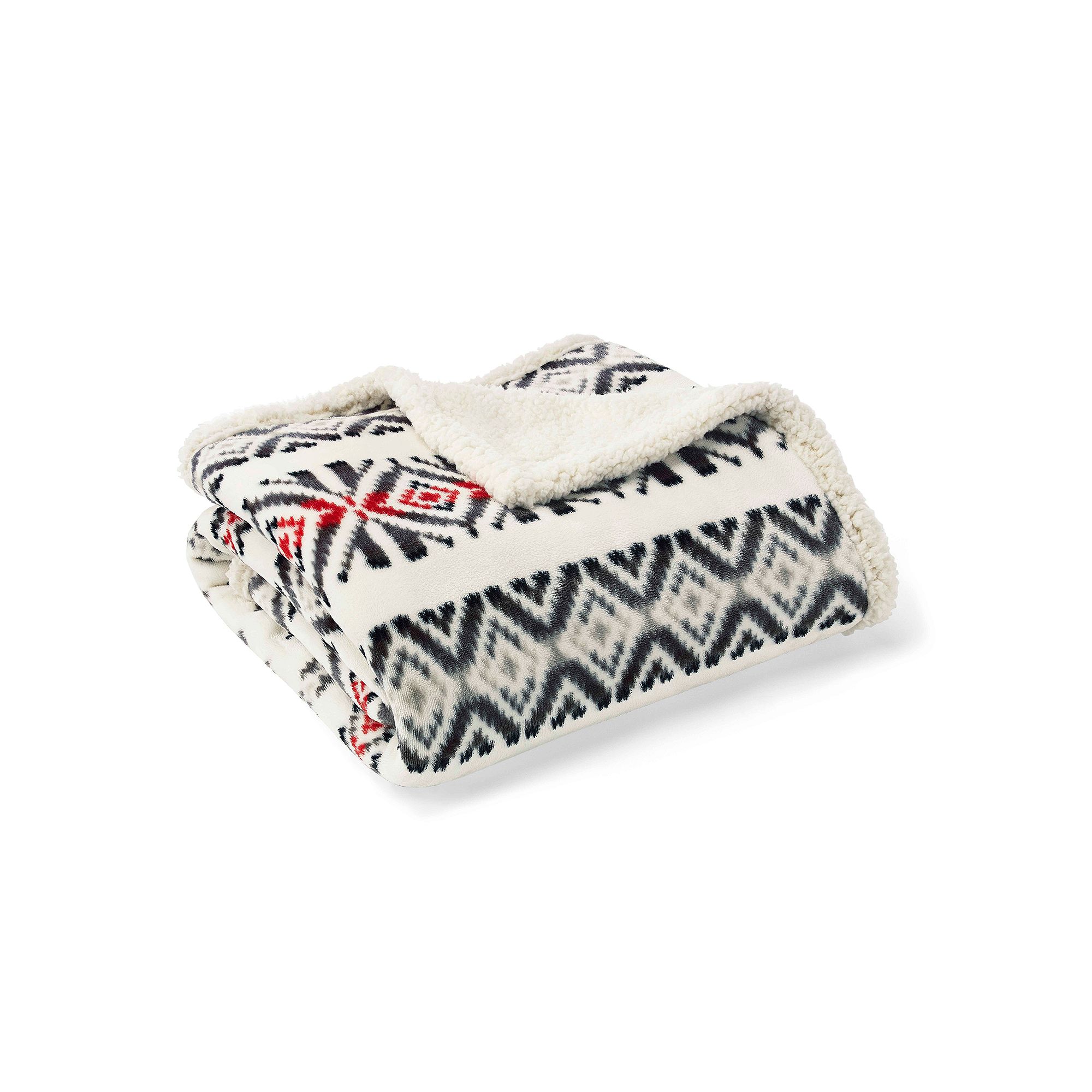 Eddie Bauer Printed Throw, Blue