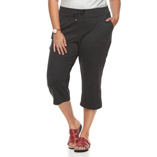 Plus Size Croft & Barrow® Classic Fit Knit Pull-On Capris