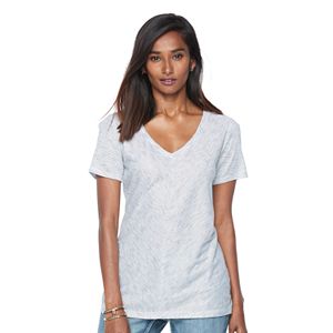 Women's Apt. 9® Essential Metallic V-Neck Tee