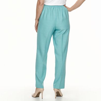 Petite Alfred Dunner Studio Pull-On Flat Front Pants