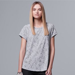 Women's Simply Vera Vera Wang Jacquard Tee