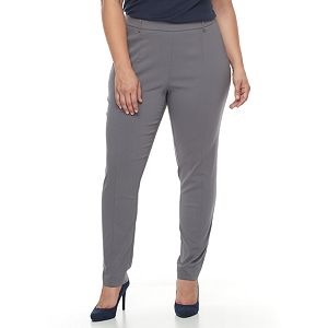 Plus Size Napa Valley Slimming Solution Straight-Leg Dress Pants