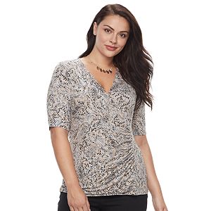 Plus Size Dana Buchman Wrap Top!